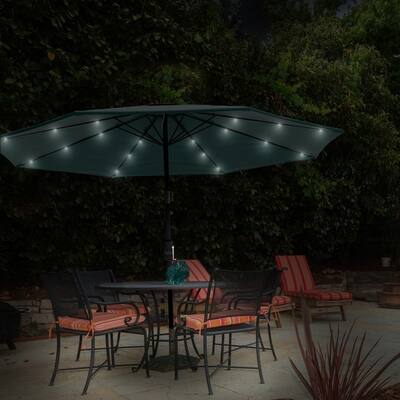 Buy Green Umbrella With Lights Patio Umbrellas Online At Overstock Our Best Patio Umbrellas Shades Deals