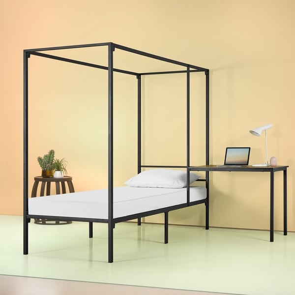 twin bed frame with desk