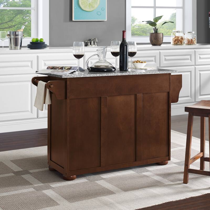 Crosley Eleanor Solid Granite Top Kitchen Island - 51.5 "W x 18 "D x 35.25 "H