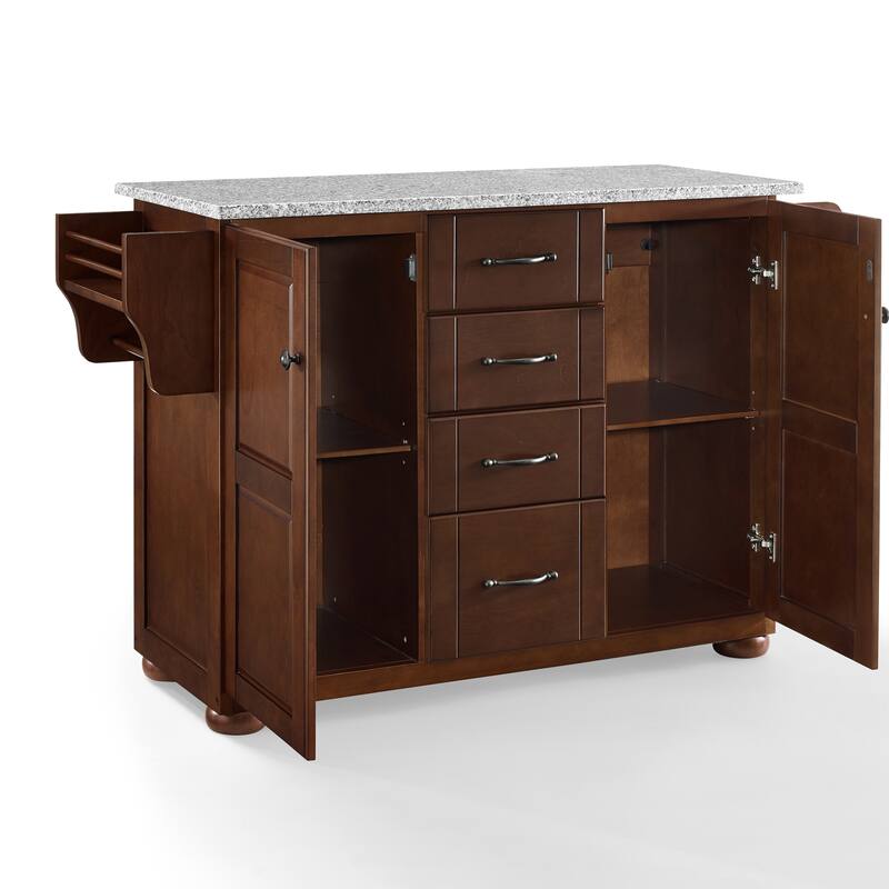 Crosley Eleanor Solid Granite Top Kitchen Island - 51.5 "W x 18 "D x 35.25 "H