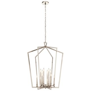 Kichler Abbotswell Pendant/Chandelier (12 Lights - Nickel Finish) - Chandeliers For Bedrooms by Overstock.com