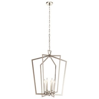 Kichler Abbotswell Pendant/Chandelier (6 Lights - Nickel Finish) - Chandeliers For Bedrooms by Overstock.com