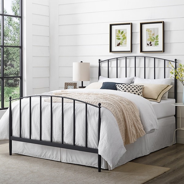 Crosley Whitney Headboard and Footboard Black Queen