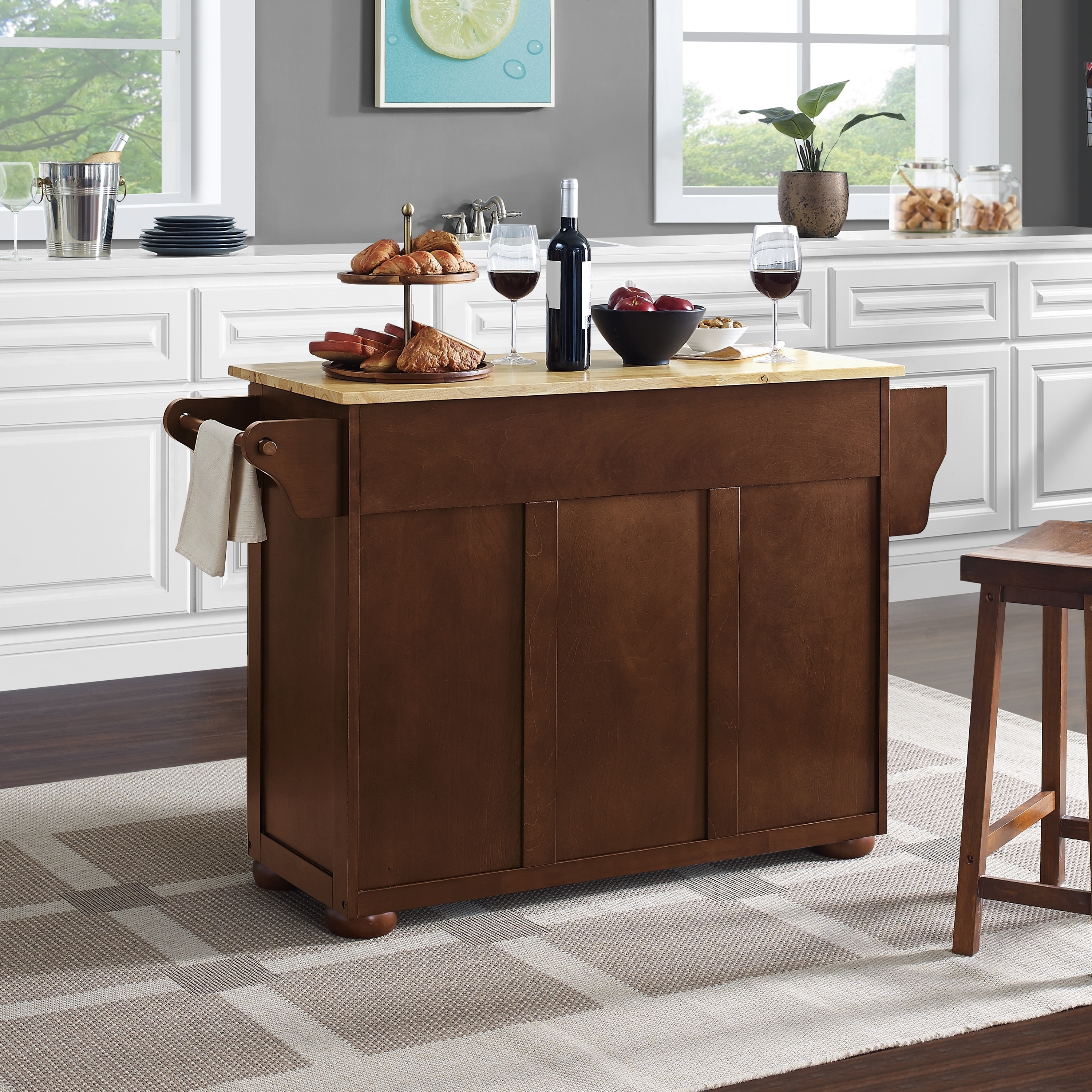 Eleanor Natural Wood Top Kitchen Island 26855953 Eleanor Natural Wood Top Kitchen Island