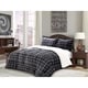 preview thumbnail 5 of 5, Elegant Comfort 3-Piece Plaid Pattern Sherpa-Backing Reversible Comforter Set