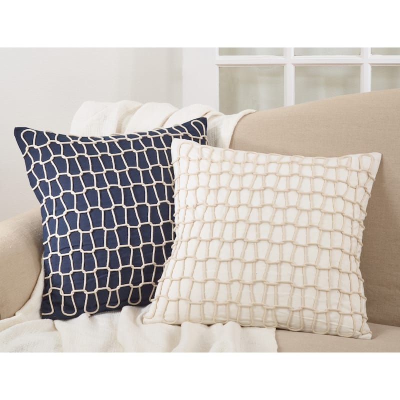 Nautical Rope Down Filled 20 Inch Decorative Throw Pillow