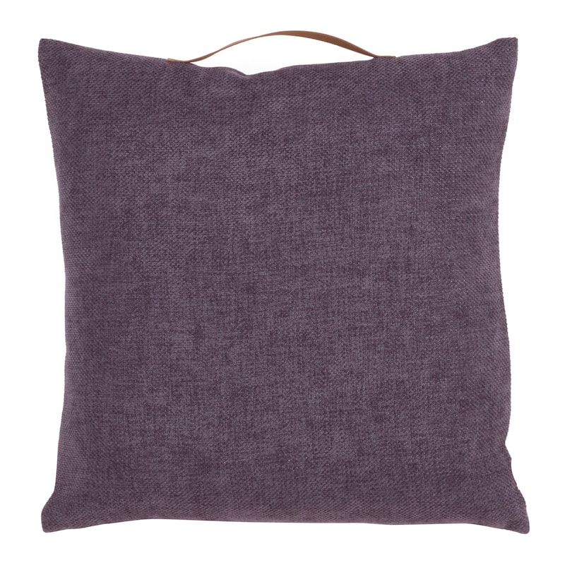Handle Design Chenille Throw Pillow - Purple