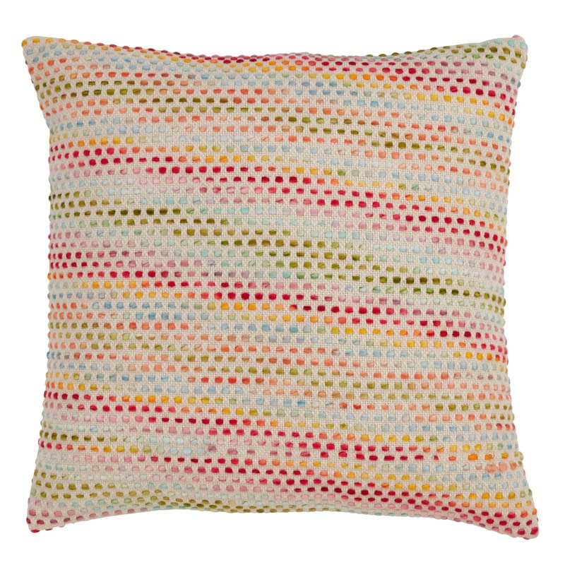 Down Filled Throw Pillow With Confetti Design - Multi