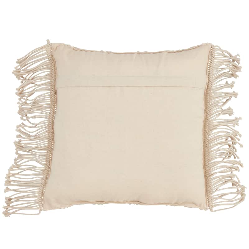 Down Filled Macramé Throw Pillow