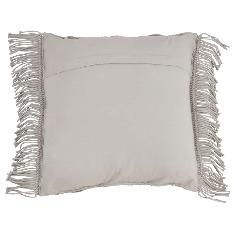 Down Filled Macramé Throw Pillow