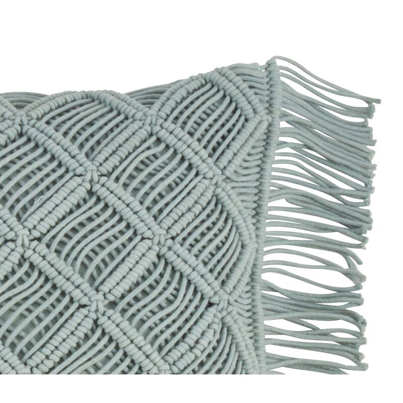 Down Filled Macramé Throw Pillow