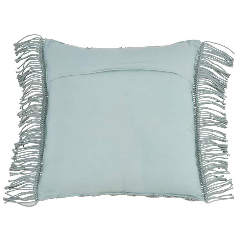 Down Filled Macramé Throw Pillow