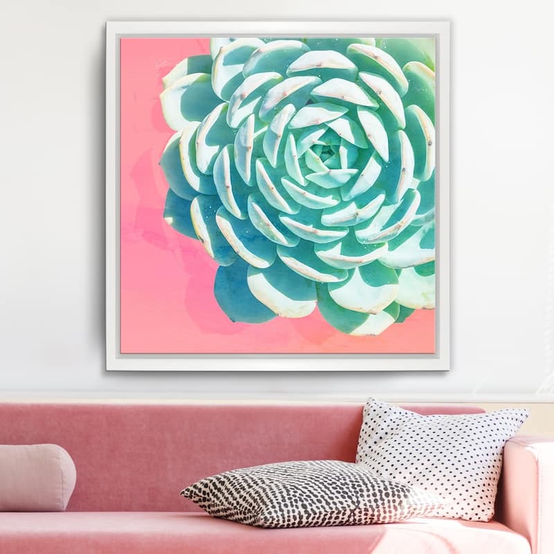 Ready2HangArt 'Awaken II' Framed Succulent Canvas Wall Art
