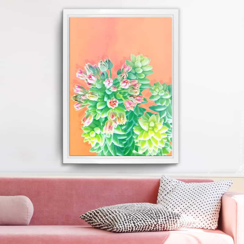 Ready2HangArt 'Fresh Growth' Framed Succulent Canvas Wall Art