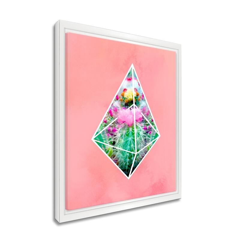 Ready2HangArt 'Terrarium Pink' Framed Succulent Canvas Wall Art