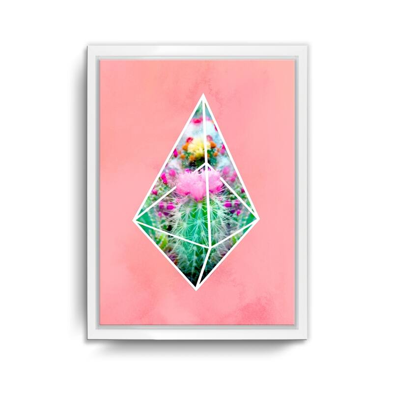 Ready2HangArt 'Terrarium Pink' Framed Succulent Canvas Wall Art
