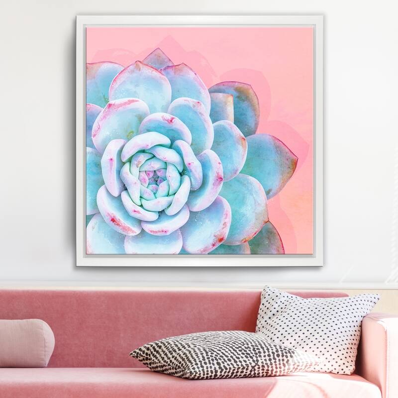 Ready2HangArt 'Awaken I' Framed Succulent Canvas Wall Art