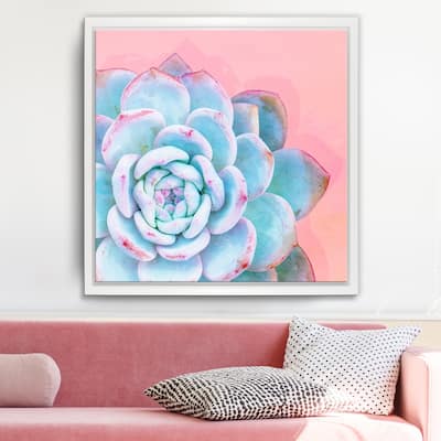 Ready2HangArt 'Awaken I' Framed Succulent Canvas Wall Art
