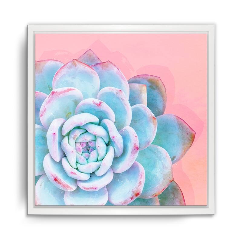 Ready2HangArt 'Awaken I' Framed Succulent Canvas Wall Art