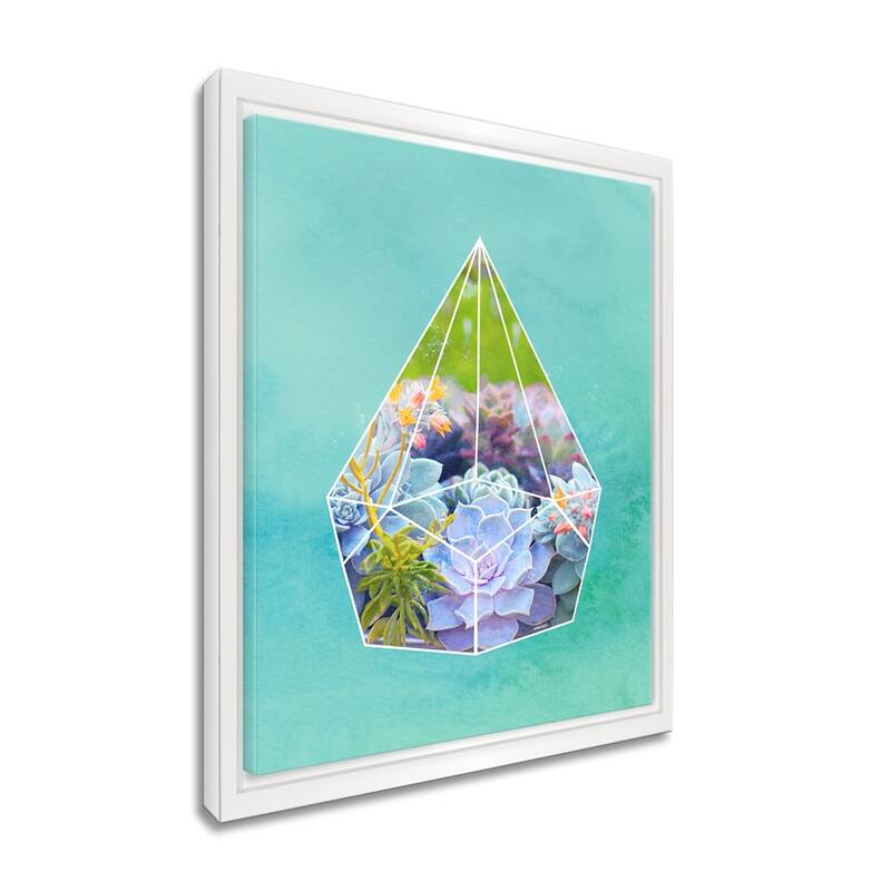 Ready2HangArt 'Terrarium Bloom' Framed Succulent Canvas Wall Art