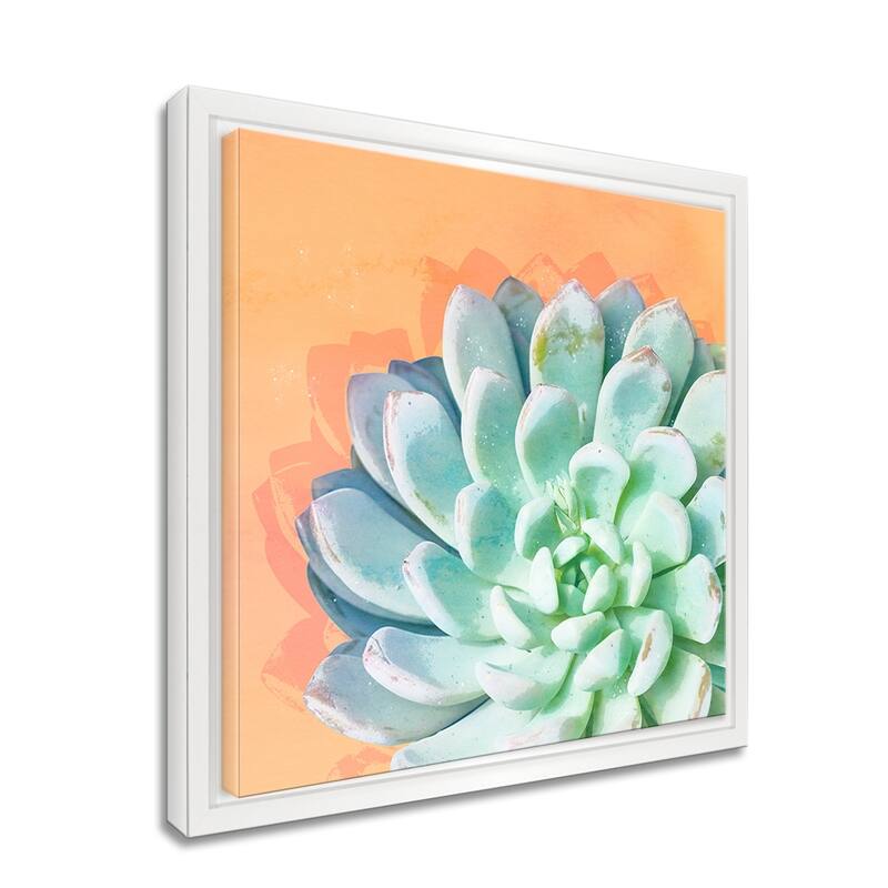 Ready2HangArt 'Awaken IV' Framed Succulent Canvas Wall Art