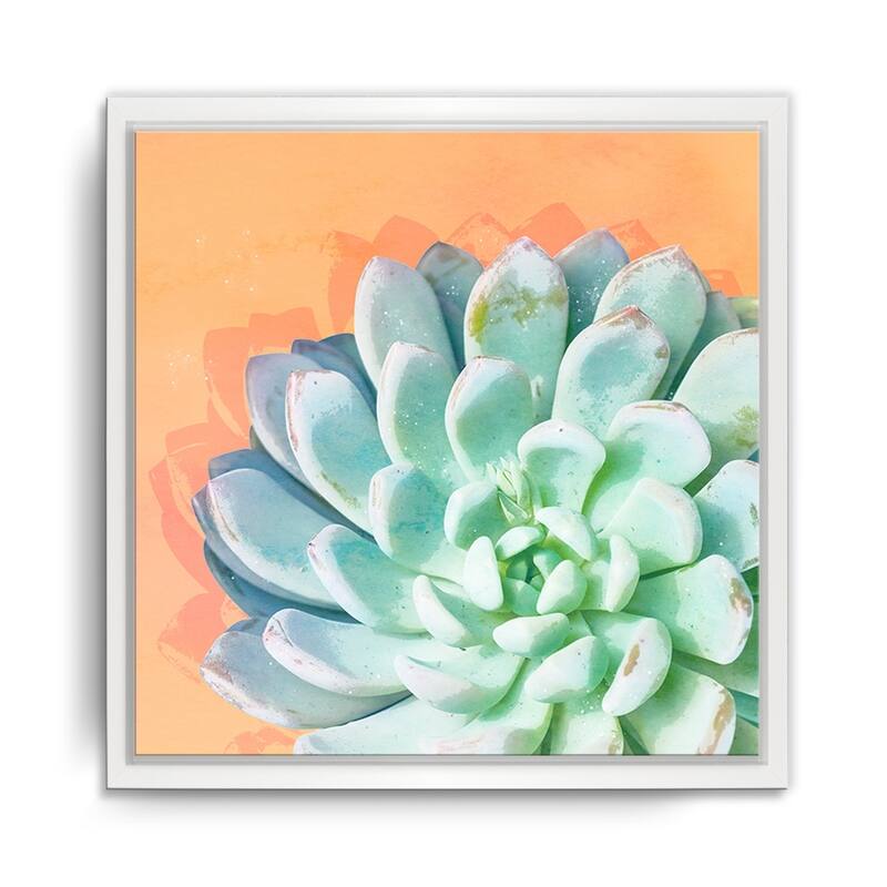 Ready2HangArt 'Awaken IV' Framed Succulent Canvas Wall Art