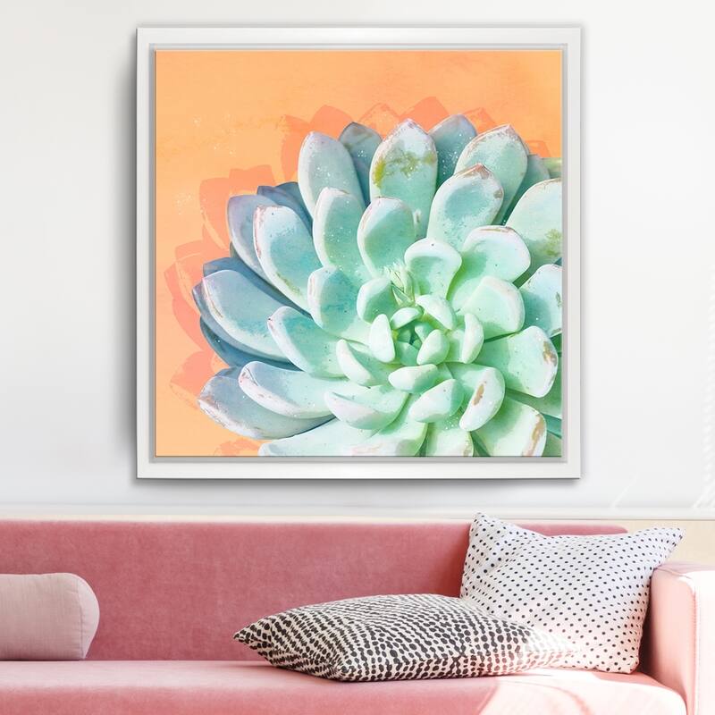 Ready2HangArt 'Awaken IV' Framed Succulent Canvas Wall Art