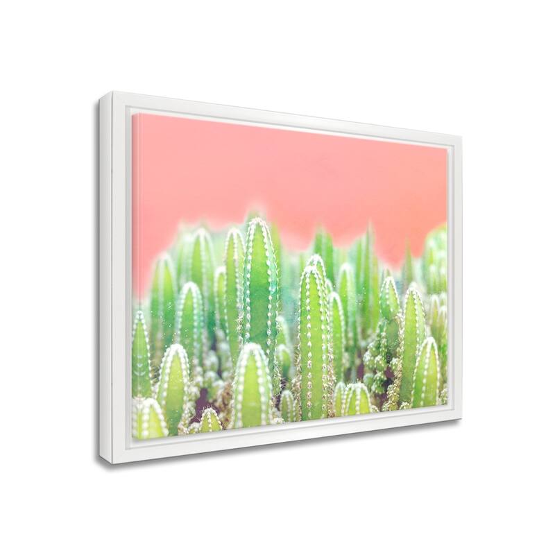 Ready2HangArt 'Warm Thoughts' Framed Succulent Canvas Wall Art