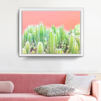 Ready2HangArt 'Warm Thoughts' Framed Succulent Canvas Wall Art