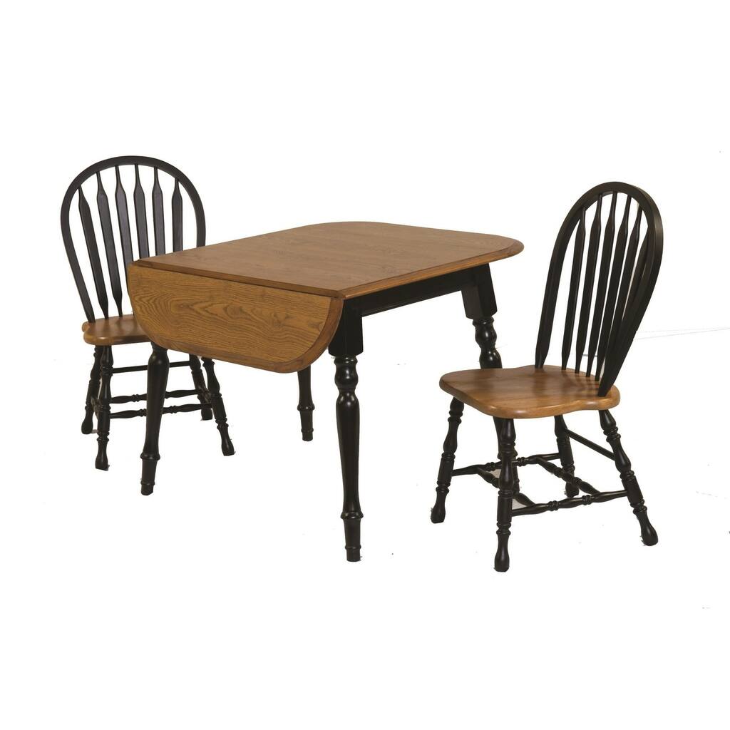 Taylore Harvest and Black Drop Leaf Dining Table - Brown