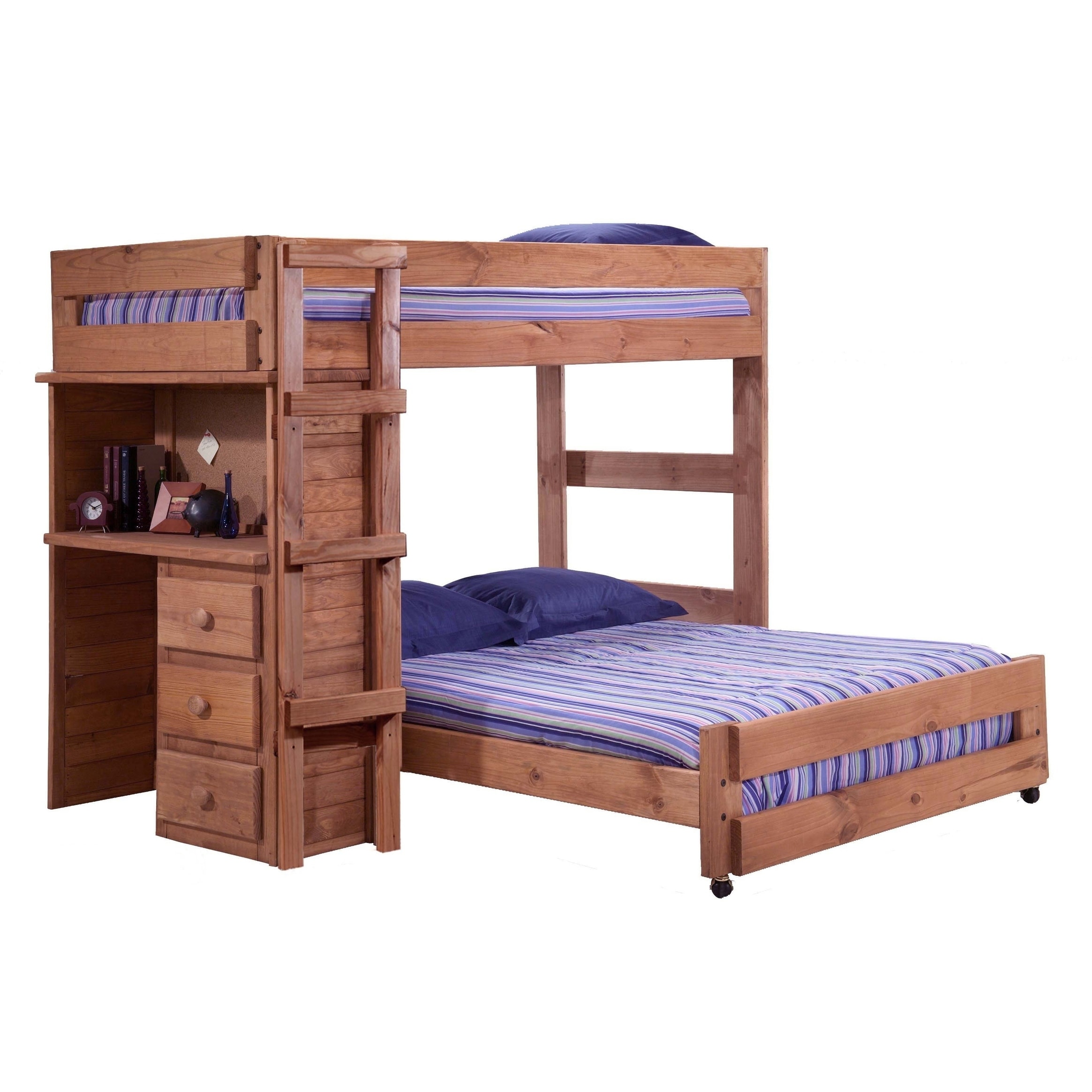 Shop Mahogany Hill Mahogany Stain Twin Over Full Loft Bed With