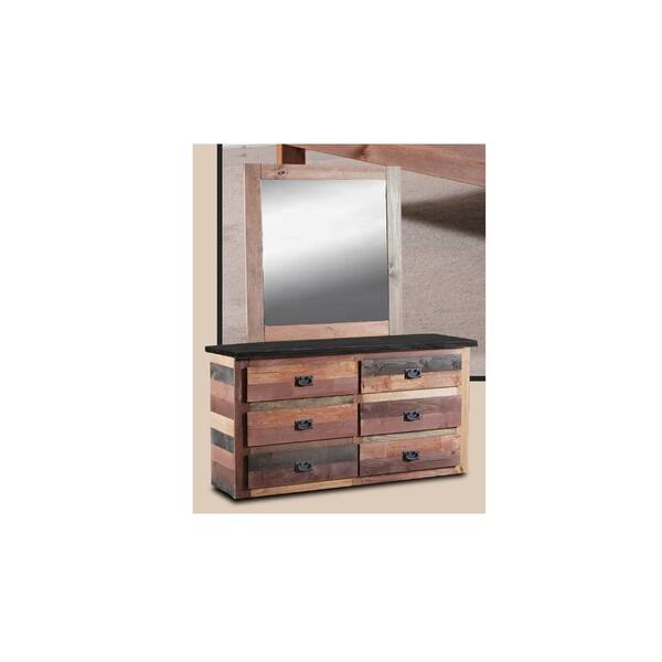Shop Multi Color 6 Drawer Dresser With Jumbo Mirror Overstock
