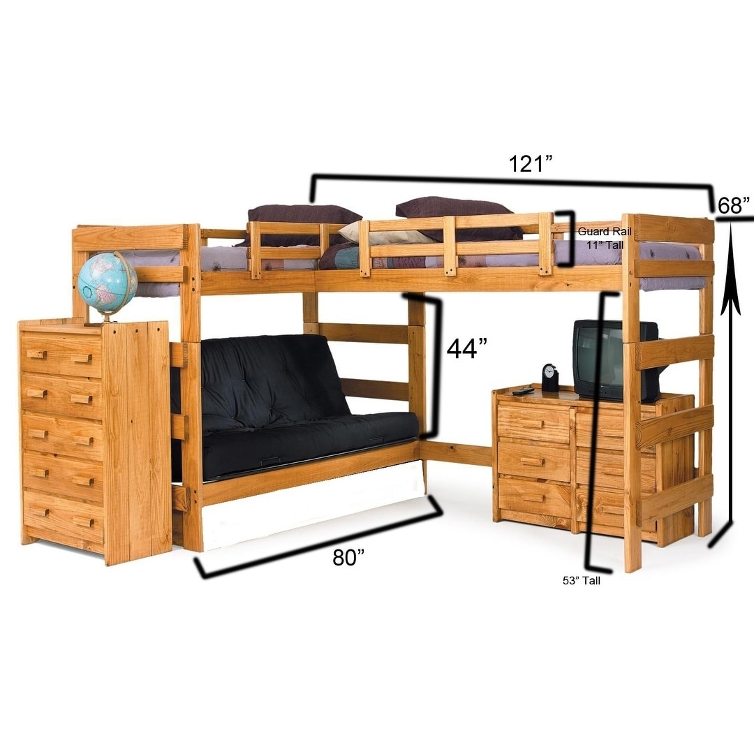 wooden futon bunk bed