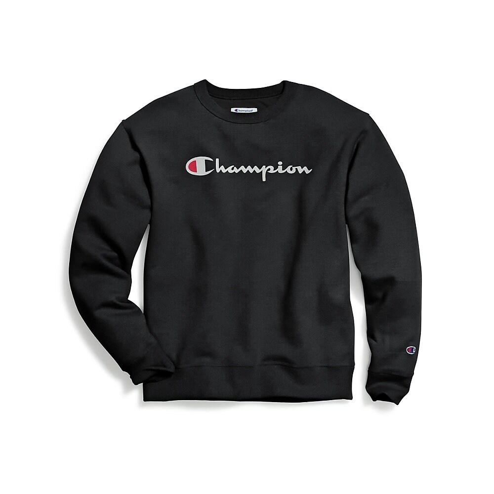 champion men's graphic powerblend fleece crew