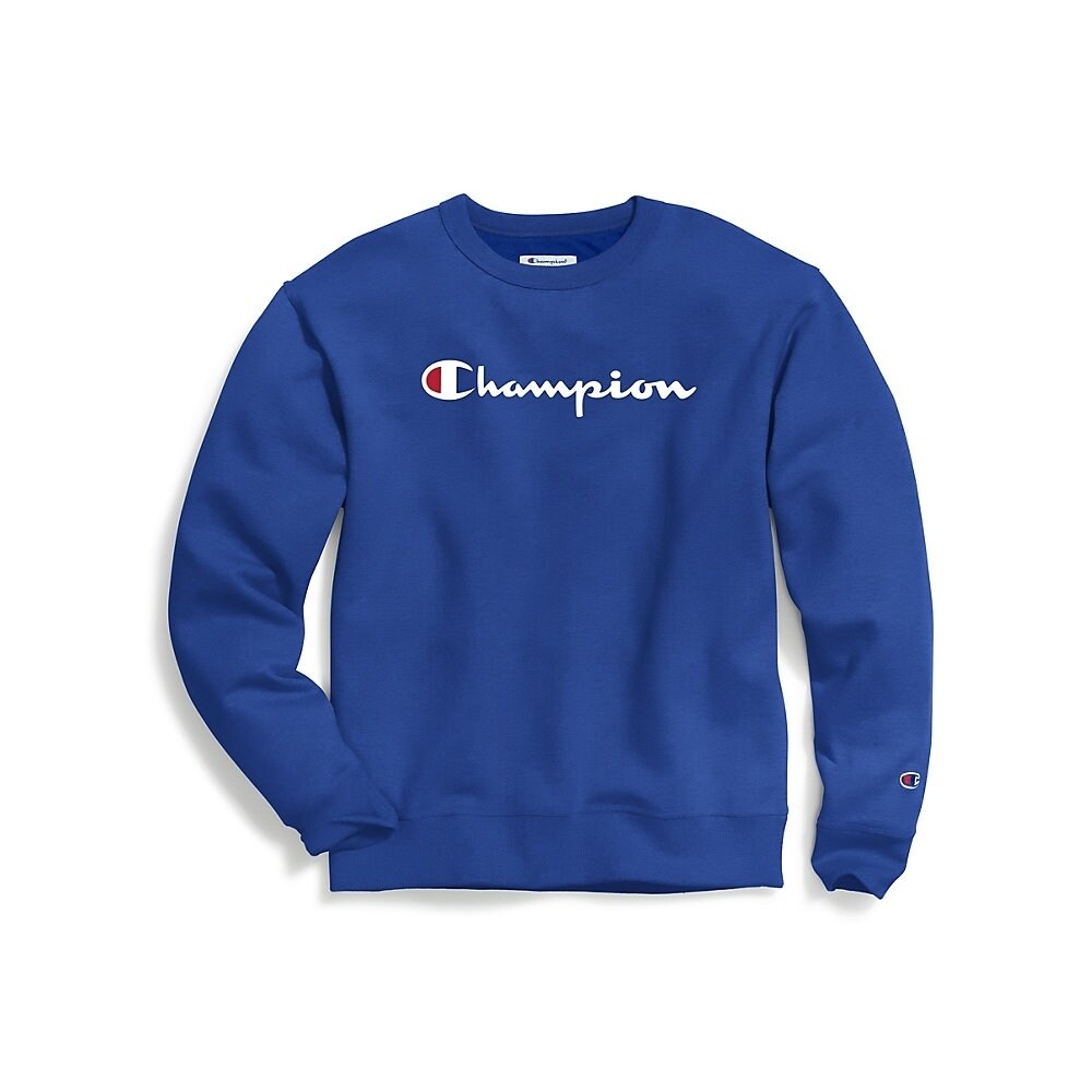 champion men's graphic powerblend fleece crew