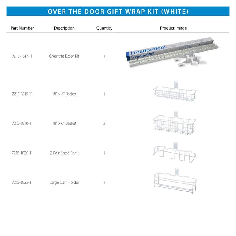 Organized Living Over The Door Gift Wrap Kit