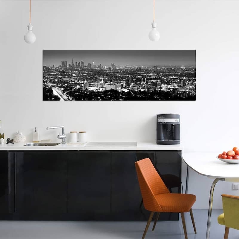 iCanvas "Los Angeles Cityscape (Black & White - Night View)" by IC Portfolio