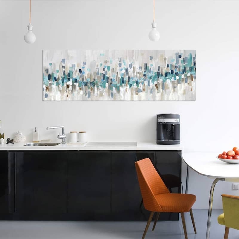 iCanvas "Blue Staccato" by Katrina Craven