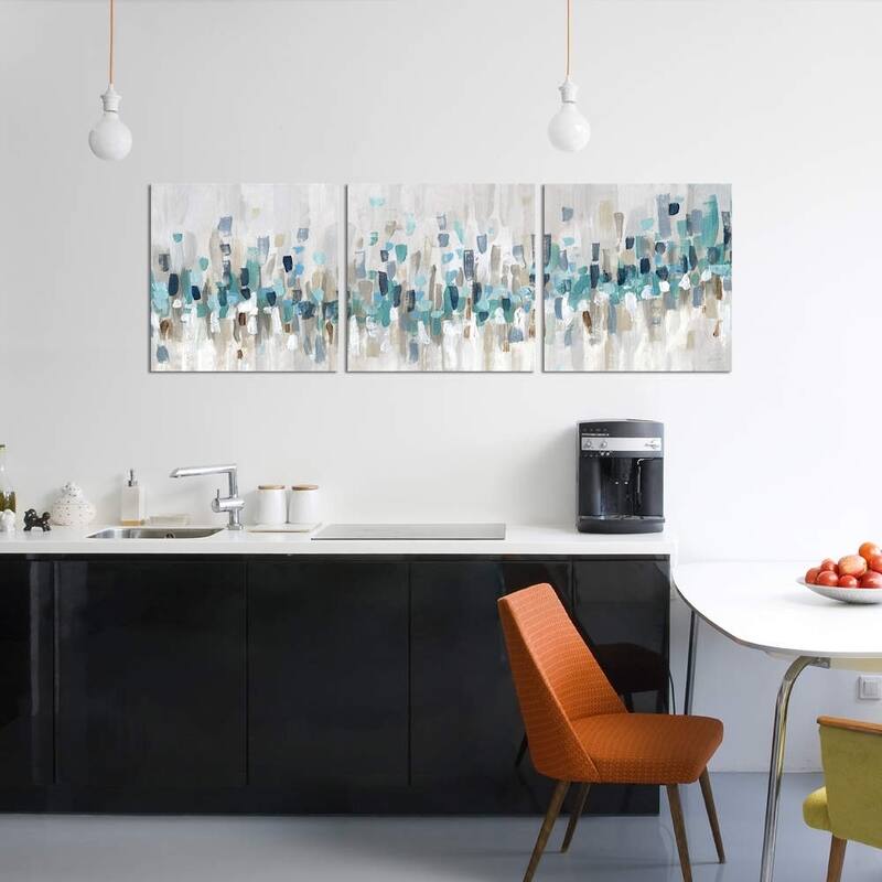 iCanvas "Blue Staccato" by Katrina Craven