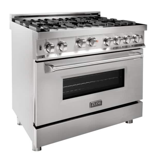 Shop Zline Rg36 36 Inch Professional Gas On Gas Range In Stainless