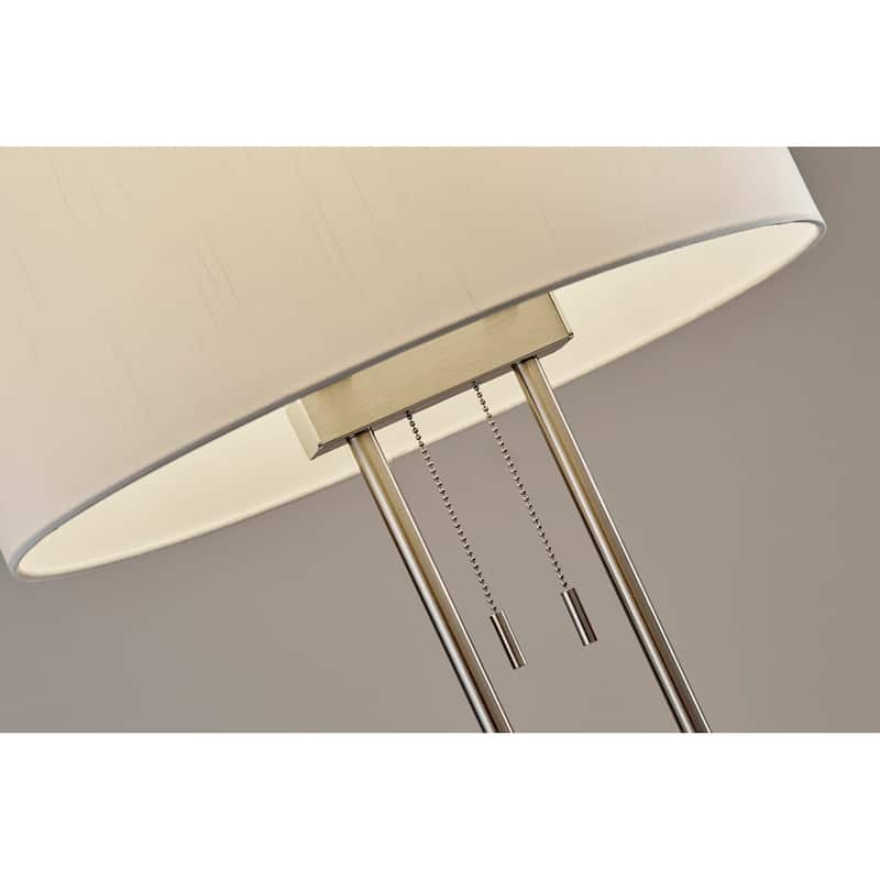 Strick & Bolton Lissie Satin Steel Table Lamp
