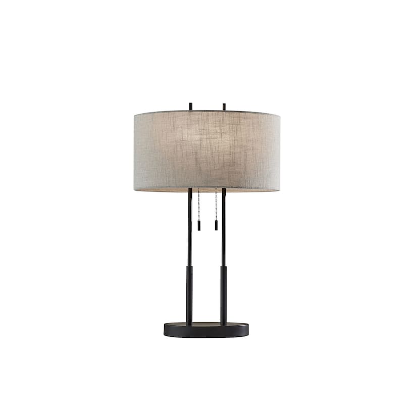 Strick & Bolton Lissie Satin Steel Table Lamp