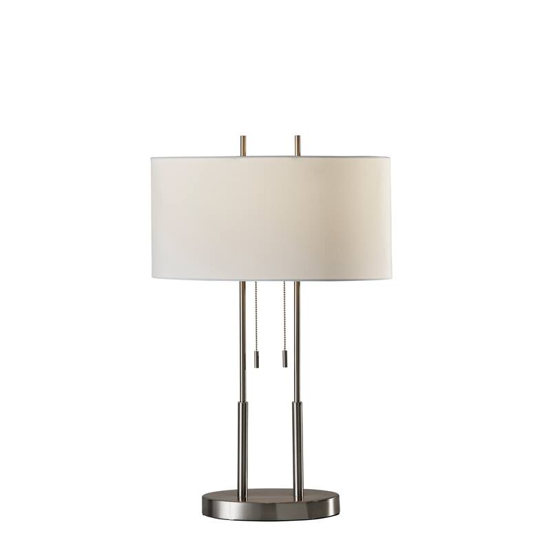Strick & Bolton Lissie Satin Steel Table Lamp