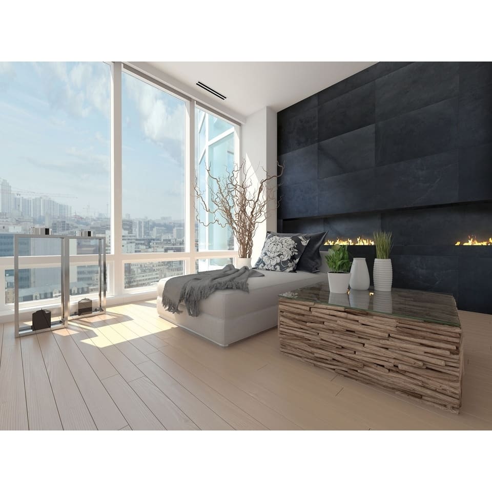 Thin Flexible Natural Stone Veneer Sheet Black Slate