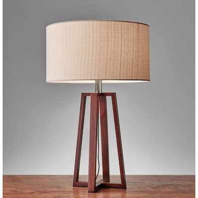 Carson Carrington Riga 24-inch Walnut Table Lamp