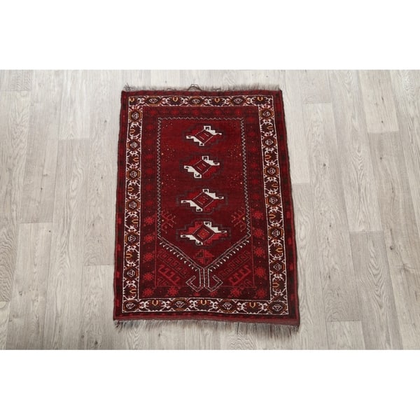 Vintage Balouch Afghanistan Geometric Handmade Wool Small Area Rug 3 5 X 2 7 On 26878955 Geometric Handmade Wool Small Area Rug