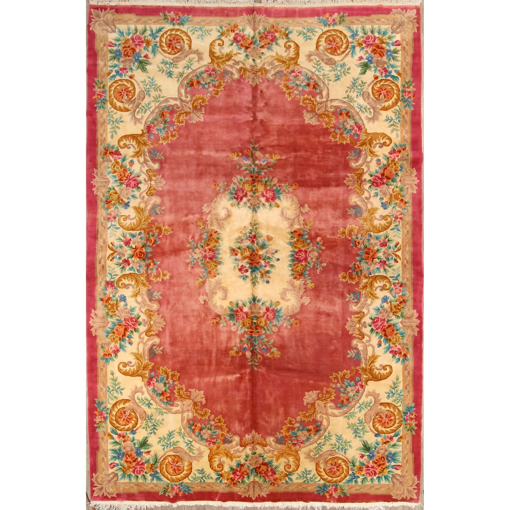 Shop Vintage Art Deco Chinese Floral Hand Made Wool Large Area Rug 17 6 X 11 9 On Sale Overstock 26879007