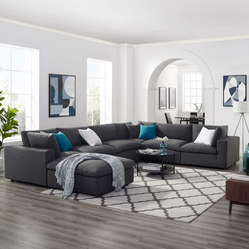 Copper Grove Hrazdan Down-filled Over-stuffed 7-piece Sectional Sofa Set