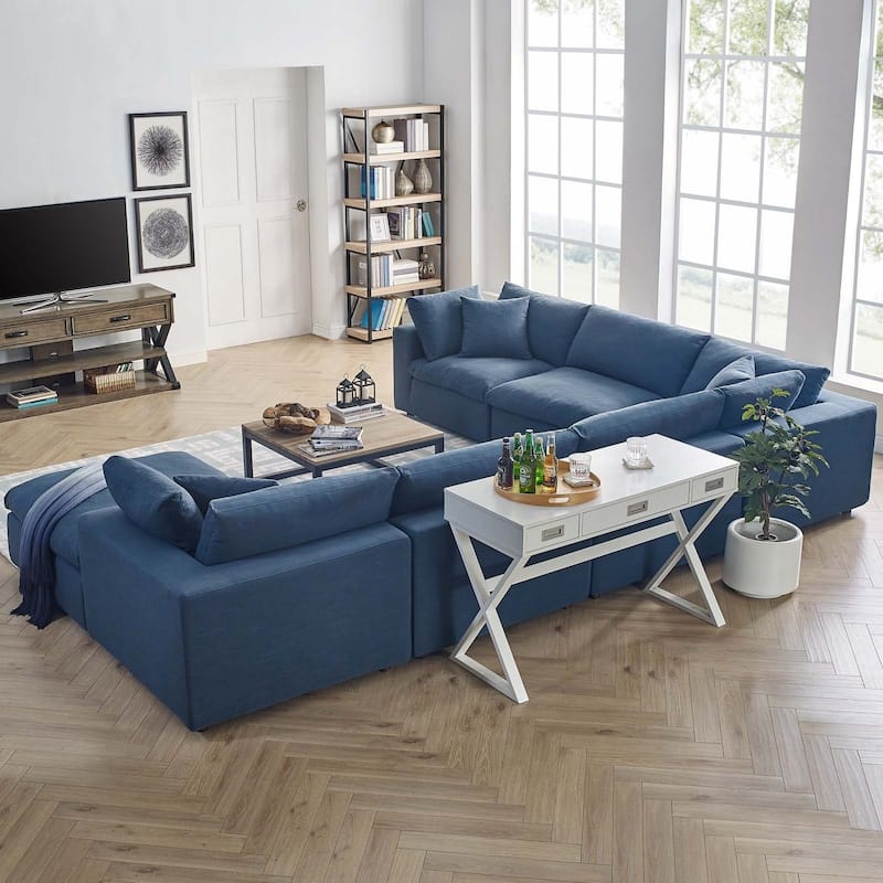 Copper Grove Hrazdan Down-filled Over-stuffed 7-piece Sectional Sofa Set