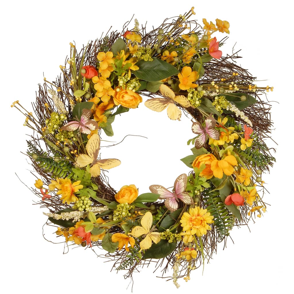 24" Decorative Spring Wreath